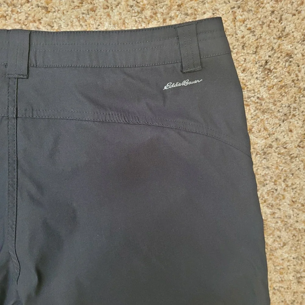 Eddie Bauer Capri Crop Pants Womens 10 Black‎ Hiking Nylon Tech